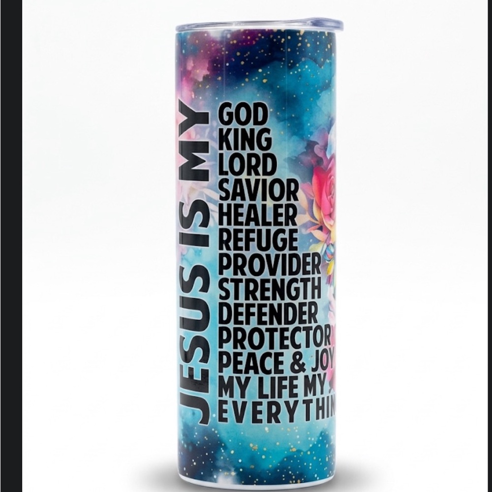 Inspirational Tumbler with Colorful Design